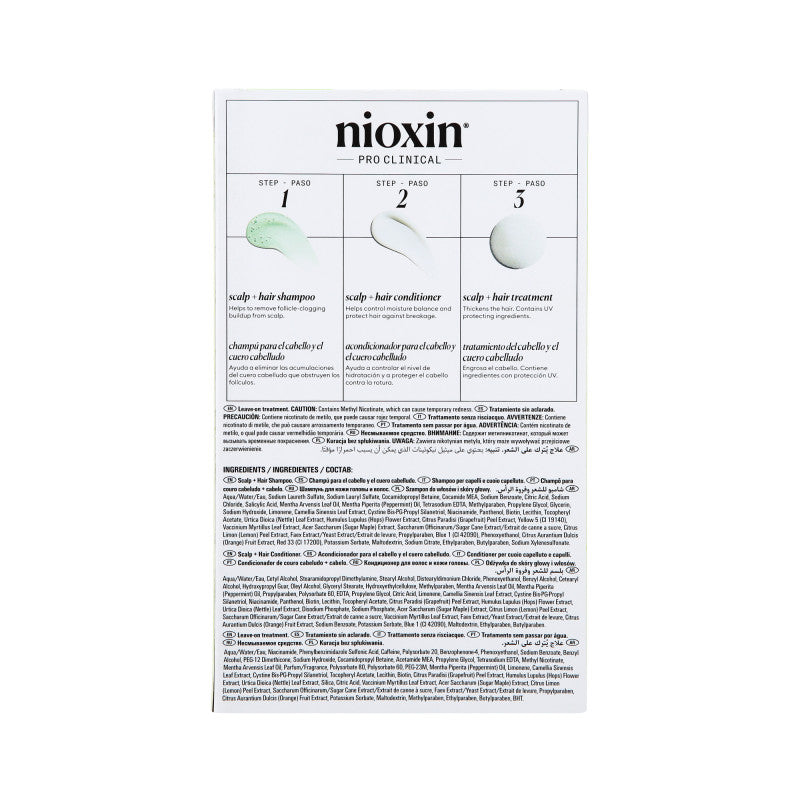 NIOXIN PRO CLINICAL 2 Tříkroková sada péče pro přirozené a viditelné řídnutí vlasů 2 x 150 ml + 50 ml #4