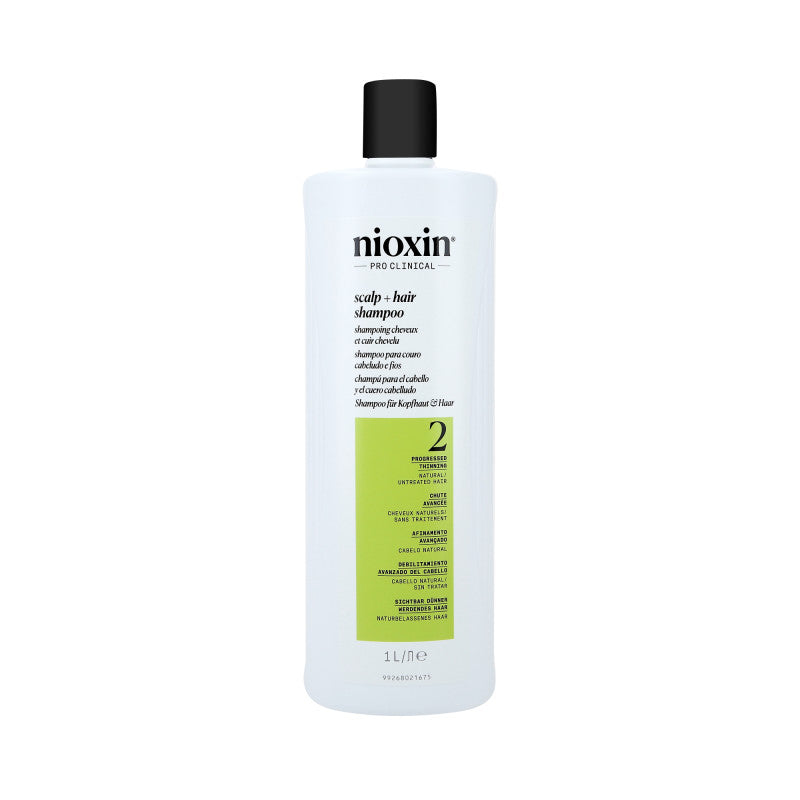 NIOXIN PRO CLINICAL 2 Shampoing fortifiant pour cheveux naturels et visiblement clairsemés 1000 ml