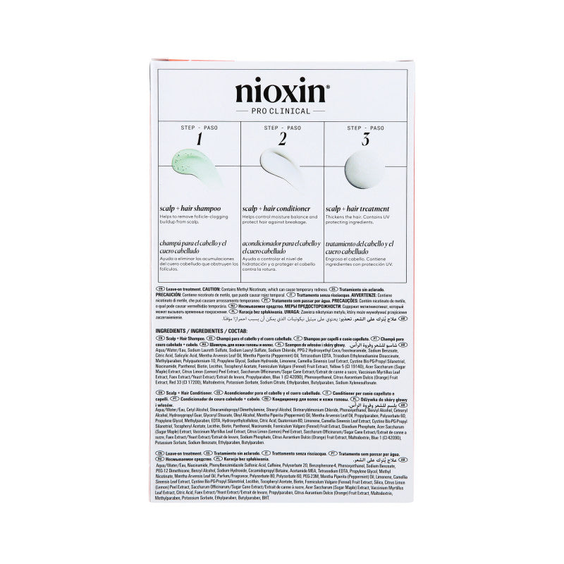 NIOXIN PRO CLINICAL 4 Tříkroková sada pro barvené vlasy s progresivním ředěním 2 x 150 ml + 40 ml #4