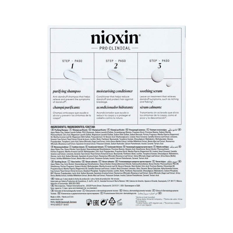 NIOXIN PRO CLICAL SCALP RECOVERY KIT Sada zklidňující péče o vlasy 2 x 200 ml + 100 ml #3