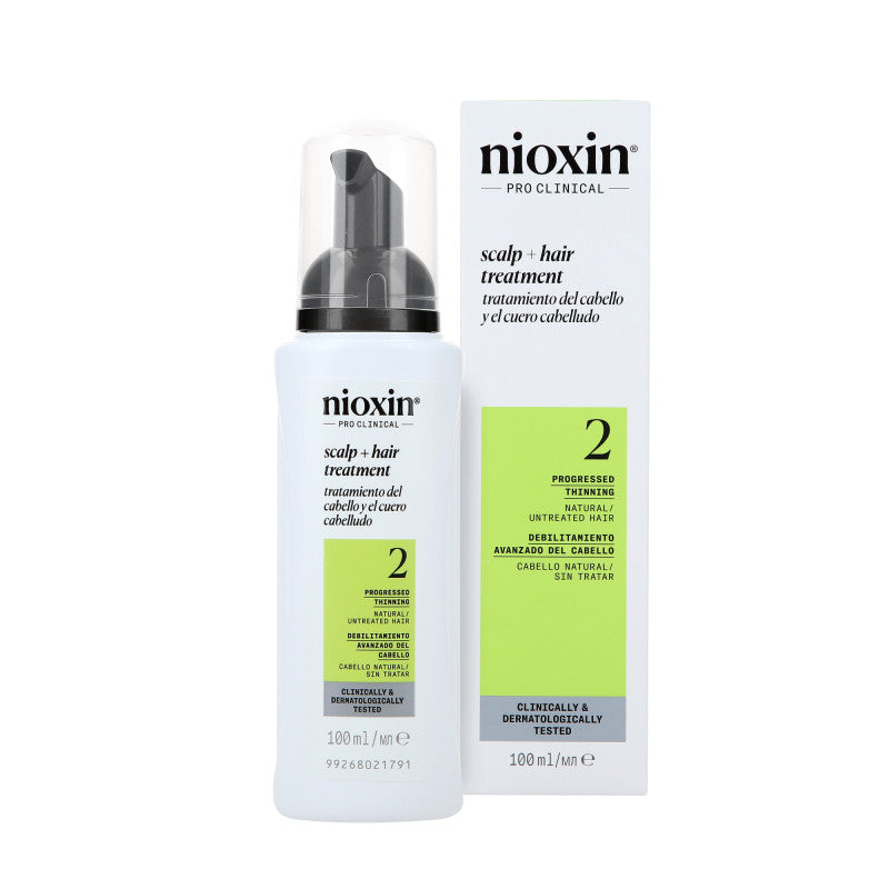 NIOXIN PRO CLINICAL SCALP TREATMENT 2 Kuracja do włosów naturalnych i z widocznym przerzedzeniem 100 ml