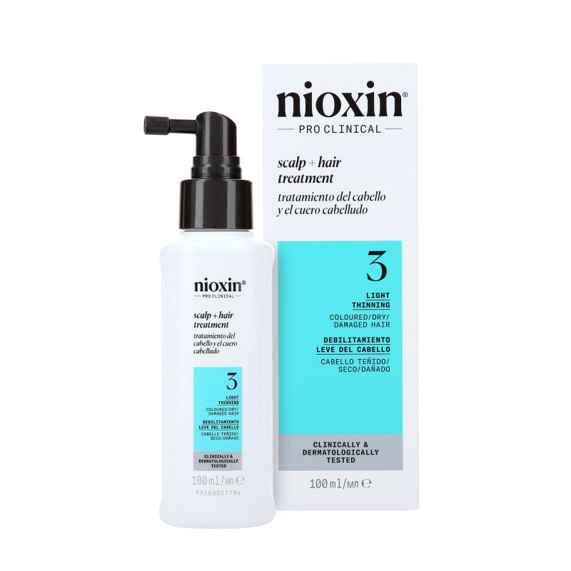 NIOXIN PRO CLINICAL SCALP TREATMENT 3 Kuracja do włosów farbowanych i lekko przerzedzonych 100 ml