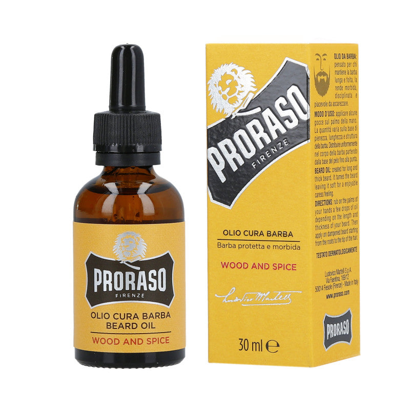 PRORASO SINGLE BLADE Wood and Spice Bartöl 30ml